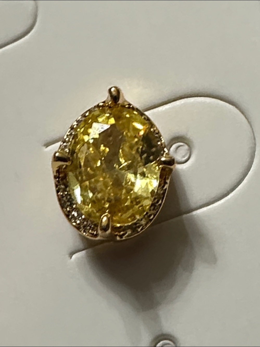 🧡925 SS Yellow Zirconia Stud Earrings